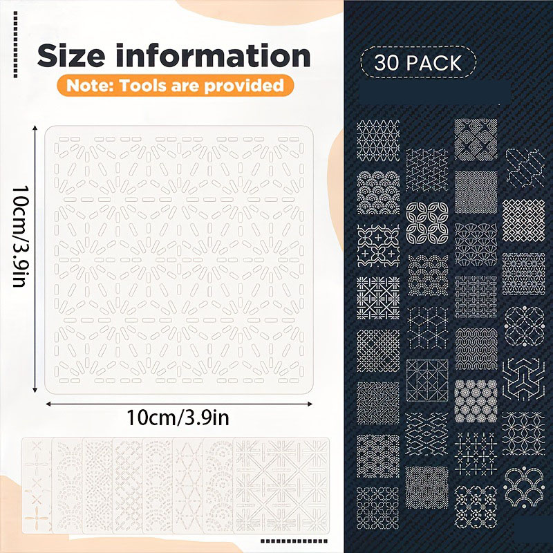 30Pcs Embroidery Templates DIY - огляд і ціна Embroidery Meaning