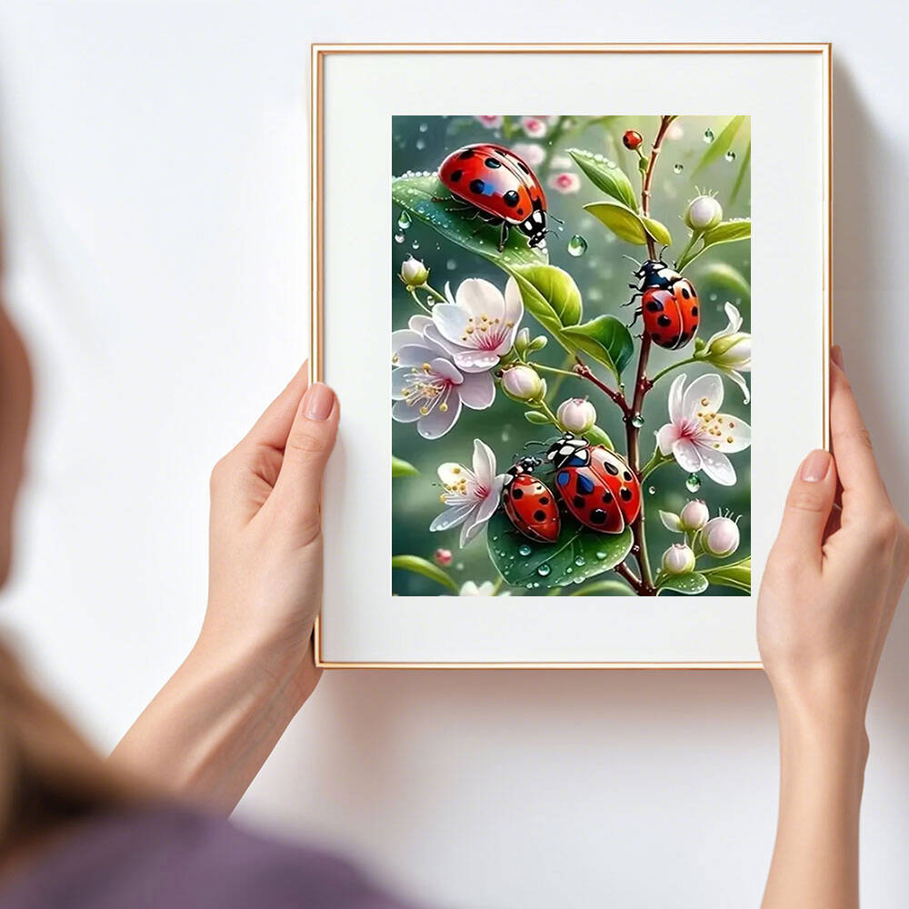 HUACAN 5d Diamond Painting Lad - огляд і ціна Embroidery Lady Bug