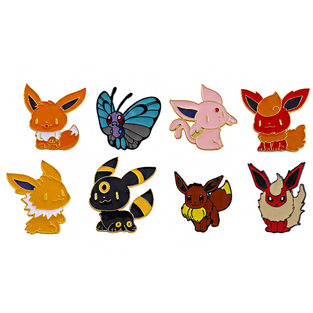 8pc Eevee Enamel Pins Set, Cut - огляд і ціна Embroidery Reddit