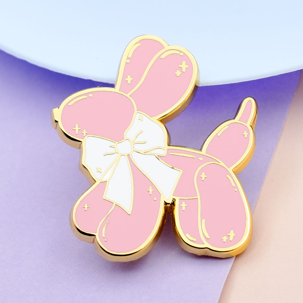 Pink Balloon Dog Enamel Pin Cu - огляд і ціна Embroidery Bali